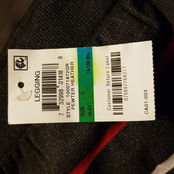 Epic Threads girls size 12 or large fuzzy lined striped leggings - Picture 3 of 4